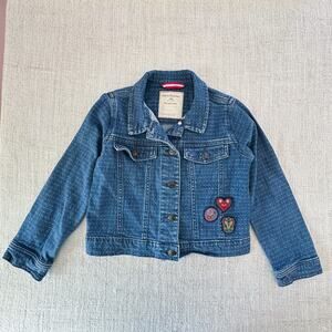 Hanna Andersson Swiss Dot Denim Jacket EUC 8
